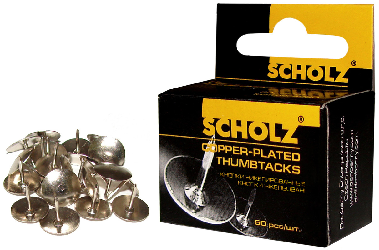 Кнопки SCHOLZ (4831SCH), металеві, нікельвані, 50шт.